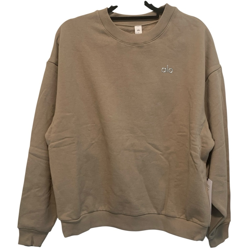 99. NWT alo yoga accolade crew neck pullover GRAVEL size: M